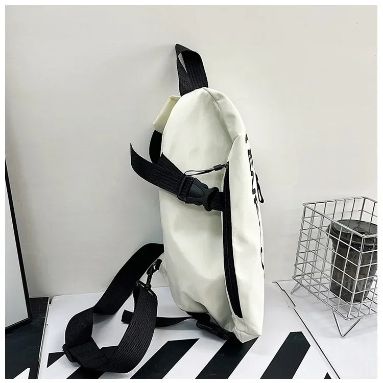 Bolsa de peito de nylon (unissex, moderna, funcional, para outono e inverno)