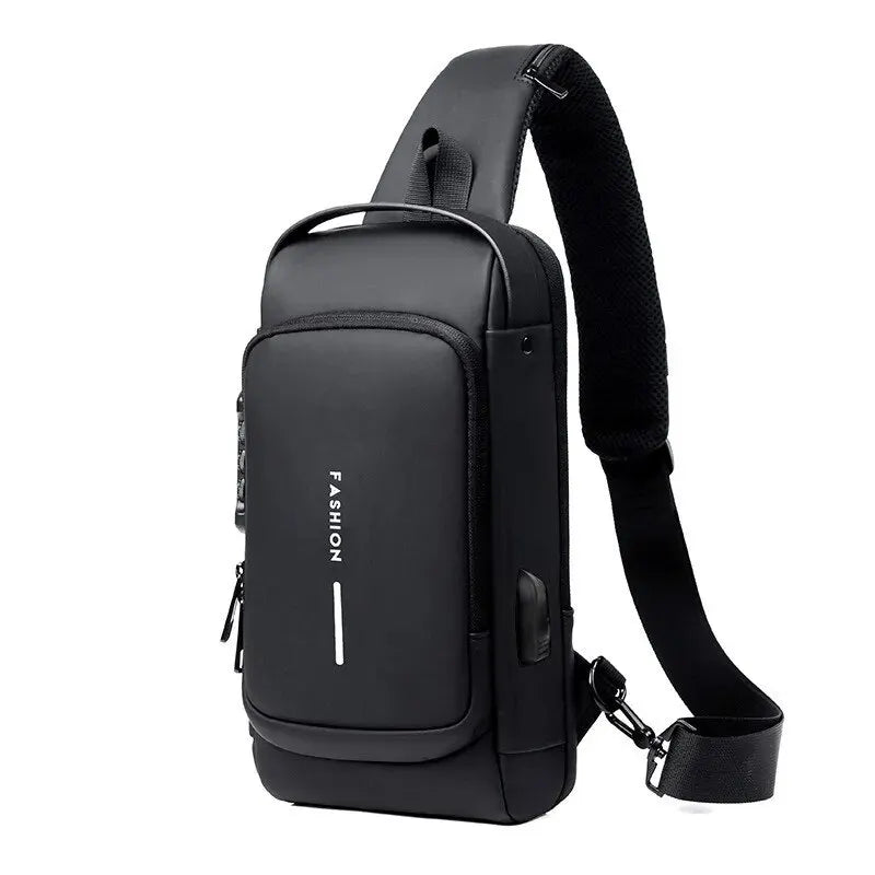 Descubra a Nova Era do Estilo e Segurança Masculina — Bolsa Transversal de Couro PU Antifurto, Clássica e Multifuncional