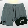 🕷️ 2099 Spider Sport Shorts 2 em 1 — Mais que um Short, Uma Armadura da Nova Era Masculina