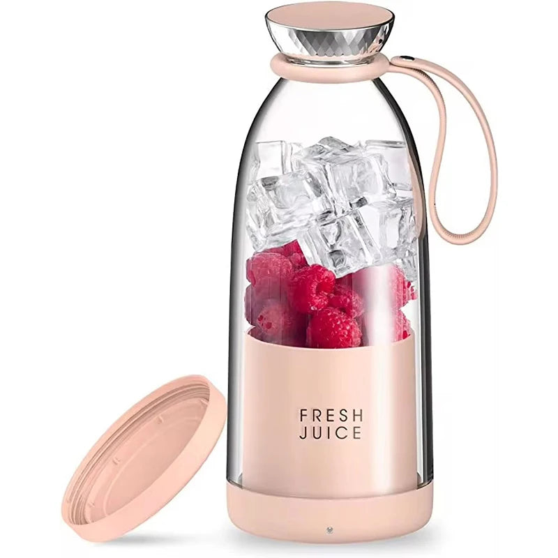 Garrafa-Liquidificador de Frutas Sem Fio Portátil 500ml | 2400mAh USB Recarregável