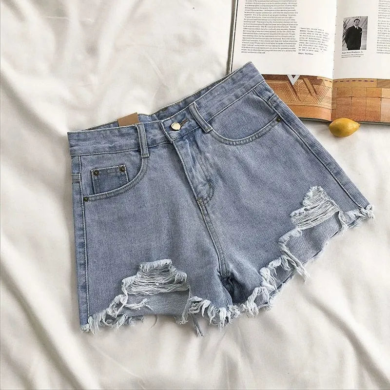 Short Jeans Coreano Feminino – Streetwear Y2K para Almas Inconformadas com o Comum