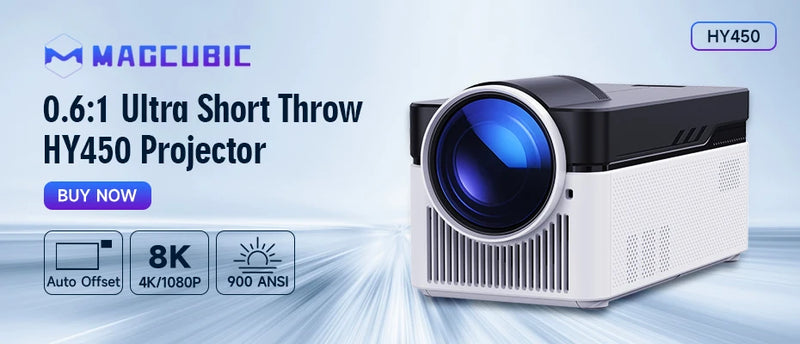 Projetor Magcubic HY300 Pro 4K Android 11 Dual Wifi6 260ANSI Allwinner H713 BT5.0 1080P 1280*720P Home Cinema Projetor para ambientes externos