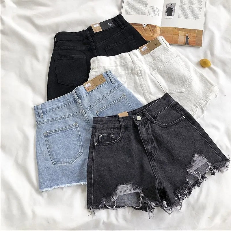 Short Jeans Coreano Feminino – Streetwear Y2K para Almas Inconformadas com o Comum