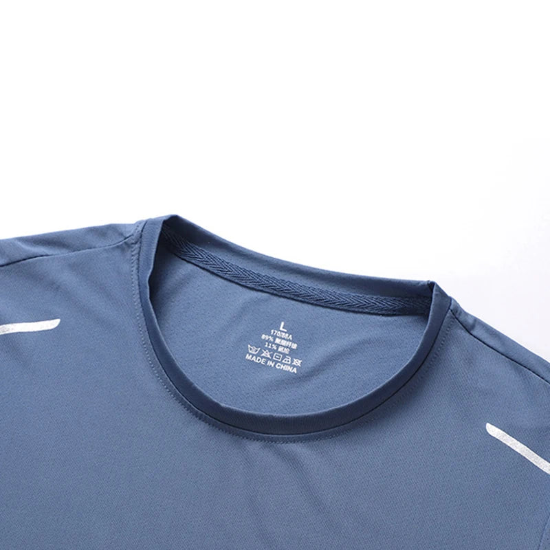 CHRLCK – Camiseta masculina esportiva de secagem rápida, respirável, com elasticidade macia para caminhada, pesca e esportes ao ar livre