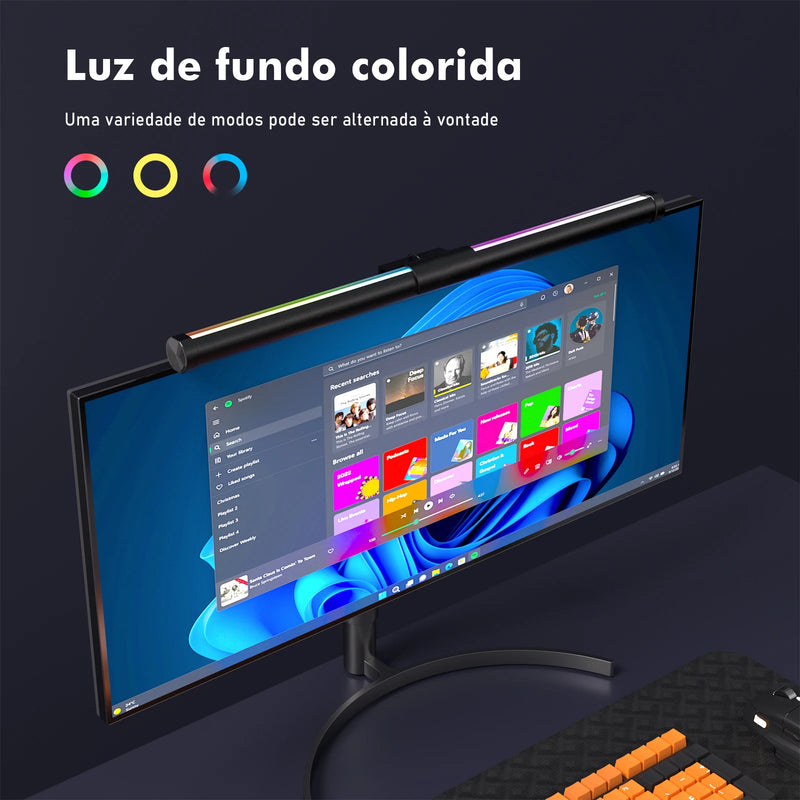 LUZ DE PROTEÇÃO OCULAR DE TELA RGB