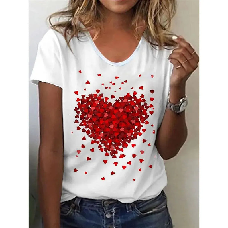 Camiseta feminina com estampa de coração ❤️ O Presente Perfeito Para Quem Você Ama - Uma Mensagem Para a Alma.