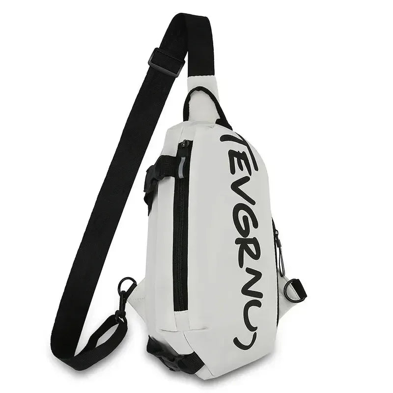 Bolsa de peito de nylon (unissex, moderna, funcional, para outono e inverno)