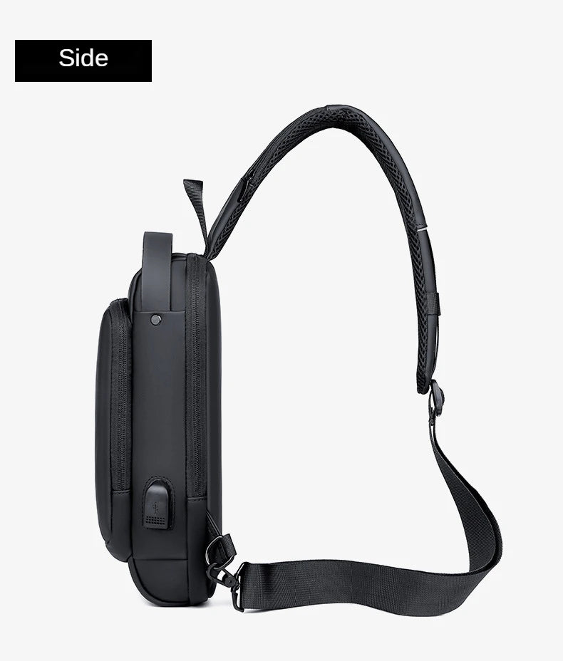 Descubra a Nova Era do Estilo e Segurança Masculina — Bolsa Transversal de Couro PU Antifurto, Clássica e Multifuncional