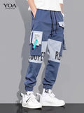 Calça Cargo Masculina com Vários Bolsos, Estilo Urbano, Ajuste Solto e Cordão