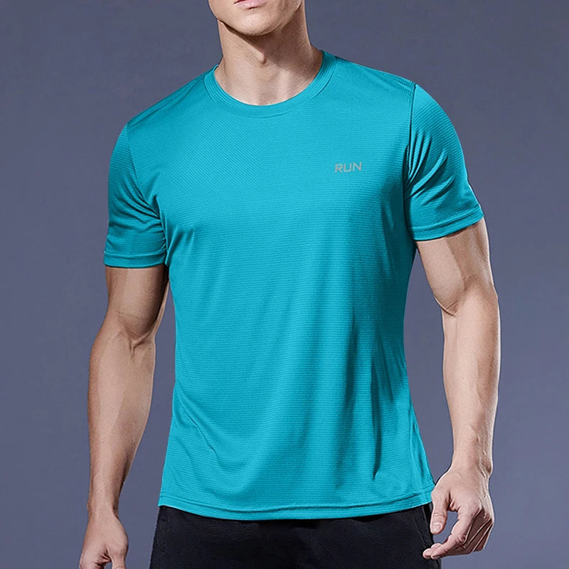 Camiseta Esportiva Masculina (corrida, futebol, compressão, secagem rápida, academia)
