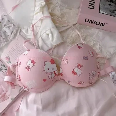 🌸 Conjunto de Sutiã Sanrio Hello Kitty – Sweet Underwear (fofo, sensual, push-up, presente para meninas) 🌸