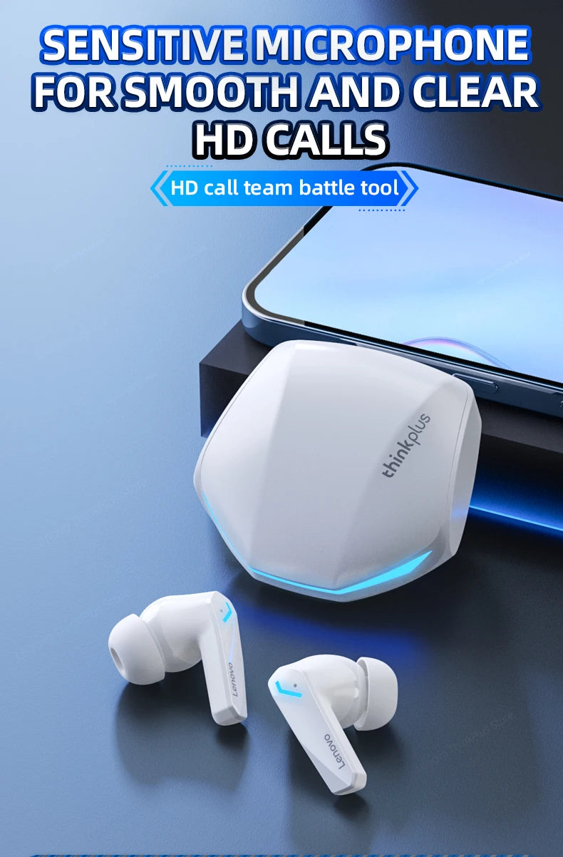 Lenovo GM2 Pro Gaming Earphones Bluetooth 5.3 Sport Headset Dual Mode HD Call Noise Reduction Earbuds with Mic For iPhone 2025