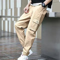Calça Cargo Masculina com Vários Bolsos, Estilo Urbano, Ajuste Solto e Cordão