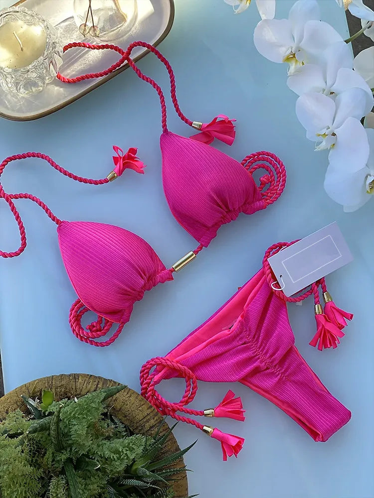 🌊 Conjunto de Biquíni com Faixa Ajustável 2025 - Moda Praia Feminina de Verão | Sexy. Essencial. Libertador.