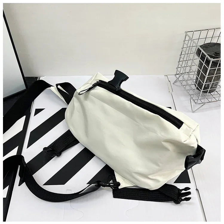 Bolsa de peito de nylon (unissex, moderna, funcional, para outono e inverno)