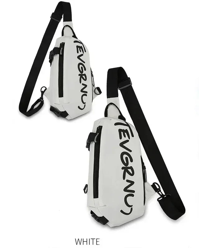 Bolsa de peito de nylon (unissex, moderna, funcional, para outono e inverno)