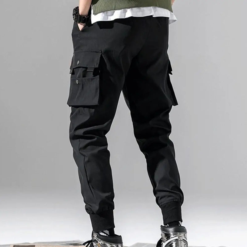 Calça cargo casual masculina com múltiplos bolsos — combinando benefícios práticos