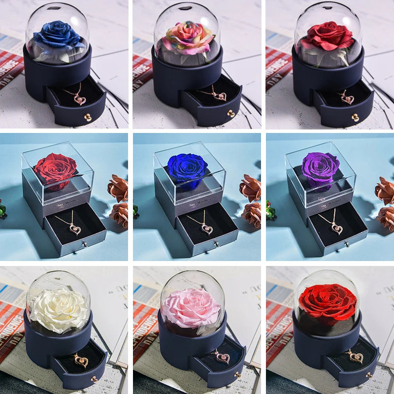 🌹 Caixa de Joias Eternal Rose — Onde o Amor se Torna Eterno
