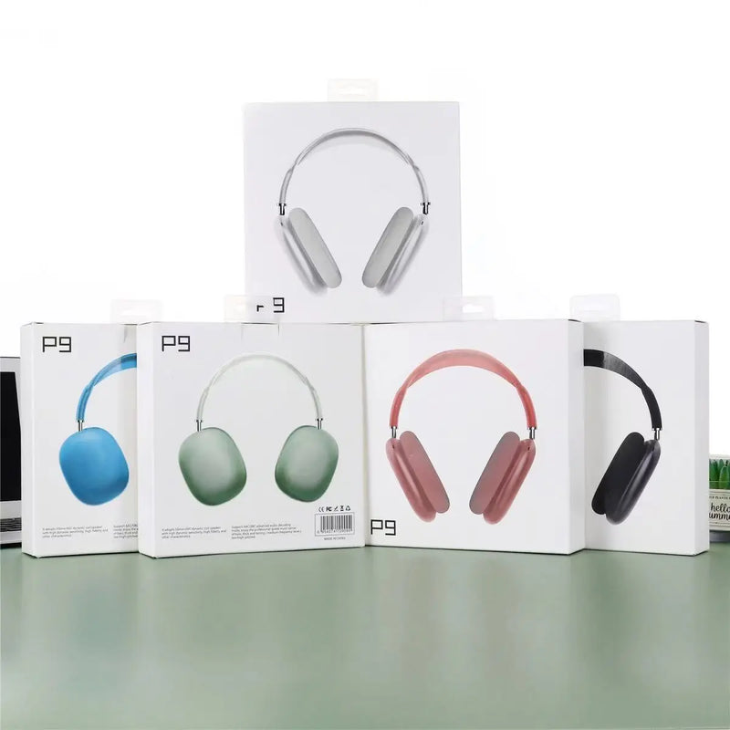 P9 Air Bluetooth Fone de Ouvido Estéreo Sem Fio Com Microfone e Micro Cancelamento de Ruído