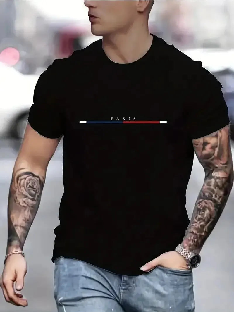 🔥 Camiseta Social Masculina Casual ''PARIS'' Superelástica 2025 – Uma Declaração de Presença.