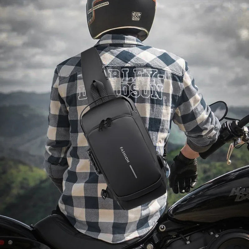 Descubra a Nova Era do Estilo e Segurança Masculina — Bolsa Transversal de Couro PU Antifurto, Clássica e Multifuncional