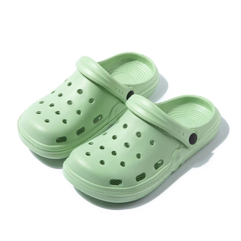 Tamancos femininos de verão, sandálias de sola grossa, chinelos de casa, sapatos de jardim