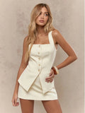 Conjunto de Minissaia Elegante com Top Sem Mangas – Moda 2025 ✨ Quando Estilo Encontra o Propósito