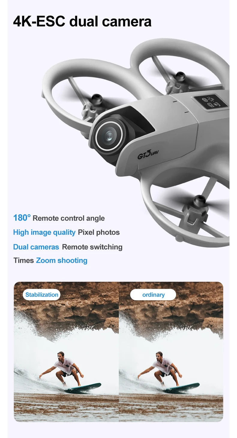 NOVO Mini Drone GT3 Dobrável com Câmera 8K – A Revolução da Fotografia Aérea ao Seu Alcance!
