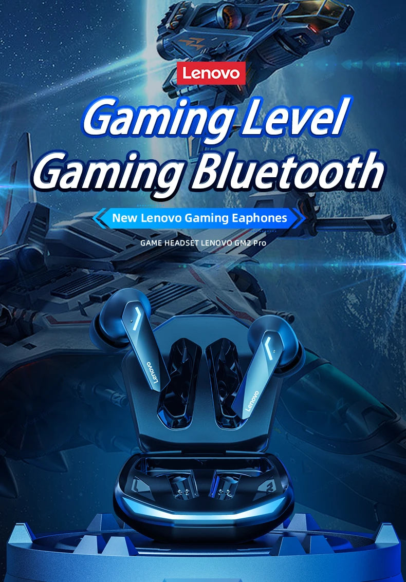 Lenovo GM2 Pro Gaming Earphones Bluetooth 5.3 Sport Headset Dual Mode HD Call Noise Reduction Earbuds with Mic For iPhone 2025