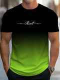 🔥 Vista a Sua Verdade – Camiseta Masculina 3D com Letras em Gradiente | Edição Limitada de Verão
