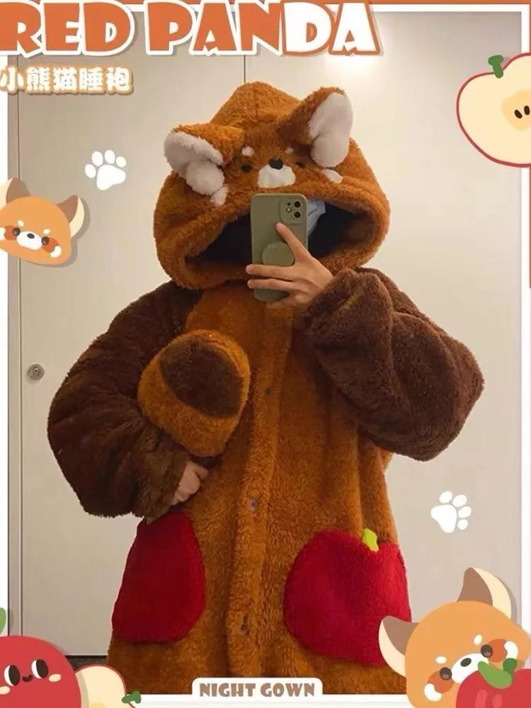 🐾 Fantasia Kigurumi Panda Vermelho – A Conexão que Sua Alma Sempre Buscou