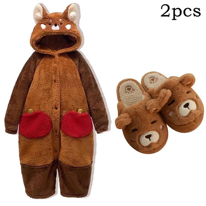 🐾 Fantasia Kigurumi Panda Vermelho – A Conexão que Sua Alma Sempre Buscou