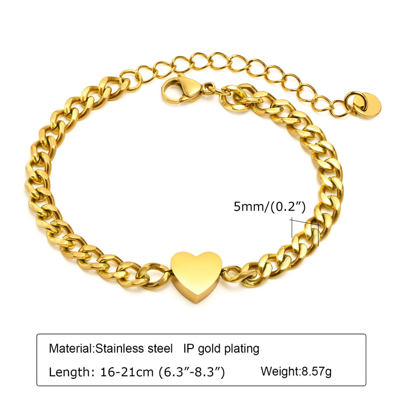 Pulseiras de Casal Vnox Love Heart – Um Símbolo Inquebrável de Amor e Conexão.