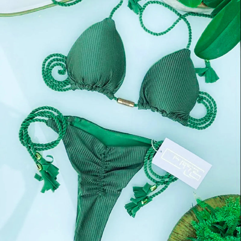 🌊 Conjunto de Biquíni com Faixa Ajustável 2025 - Moda Praia Feminina de Verão | Sexy. Essencial. Libertador.