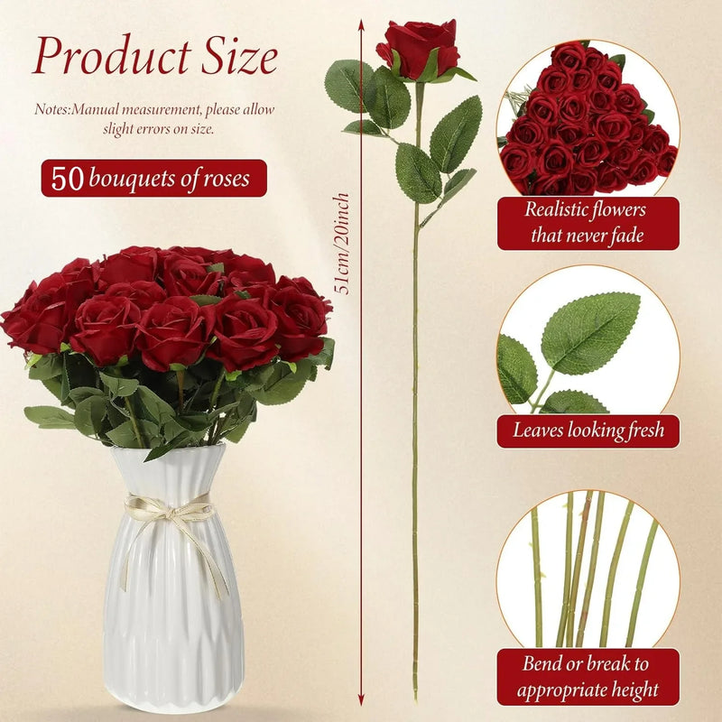 🌹 50 Rosas com Toque Real – Mais do que Flores, Uma Declaração à Alma