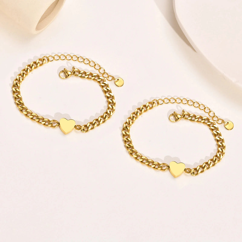 Pulseiras de Casal Vnox Love Heart – Um Símbolo Inquebrável de Amor e Conexão.