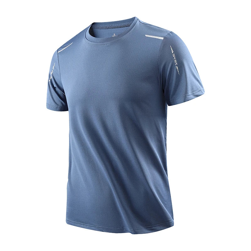 CHRLCK – Camiseta masculina esportiva de secagem rápida, respirável, com elasticidade macia para caminhada, pesca e esportes ao ar livre