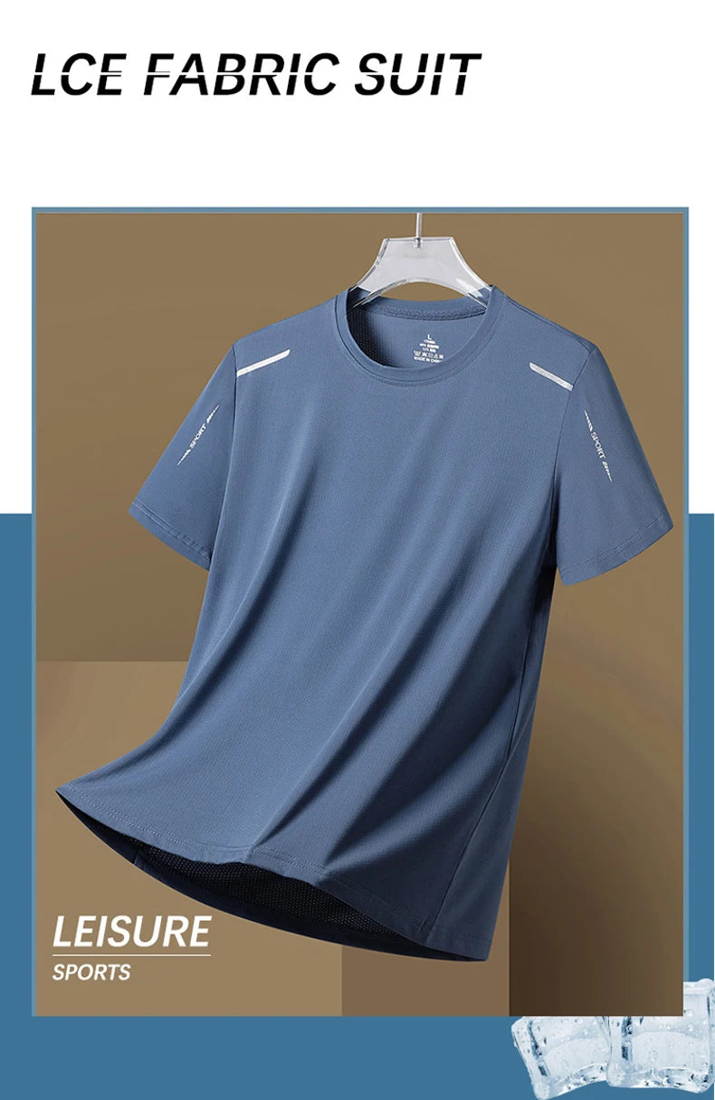 CHRLCK – Camiseta masculina esportiva de secagem rápida, respirável, com elasticidade macia para caminhada, pesca e esportes ao ar livre