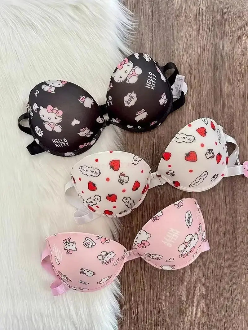 🌸 Conjunto de Sutiã Sanrio Hello Kitty – Sweet Underwear (fofo, sensual, push-up, presente para meninas) 🌸