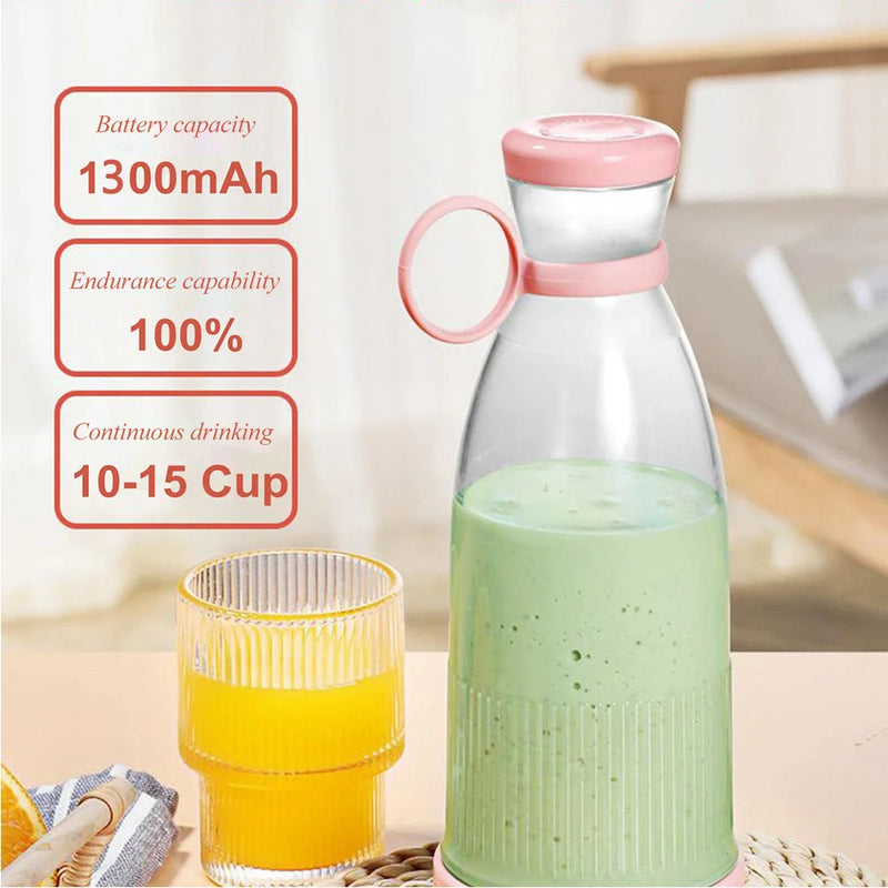 🍓 Mini Liquidificador Elétrico Portátil Recarregável com USB – Transforme sua rotina com um ritual de saúde e leveza.