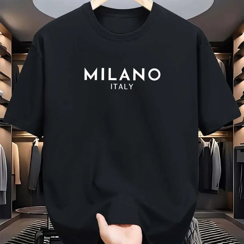 🌞 CAMISETA MASCULINA MILANO ITÁLIA — ESTILO QUE RESPIRA ALMA