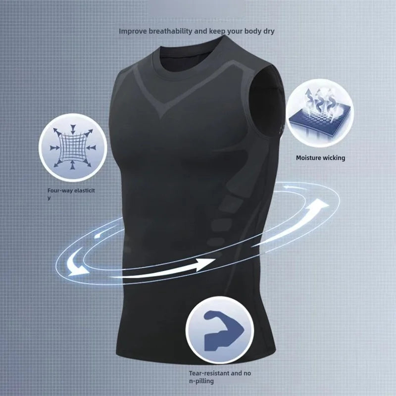 Camiseta de compressão masculina para academia — Mais que uma camiseta. Um chamado à sua melhor versão.