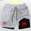 🕷️ 2099 Spider Sport Shorts 2 em 1 — Mais que um Short, Uma Armadura da Nova Era Masculina
