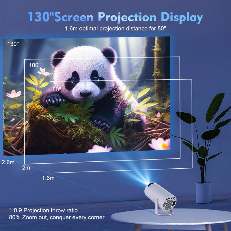 Projetor Magcubic HY300 Pro 4K Android 11 Dual Wifi6 260ANSI Allwinner H713 BT5.0 1080P 1280*720P Home Cinema Projetor para ambientes externos
