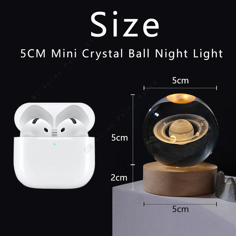 Luz Noturna LED com Bola de Cristal 3D Galática