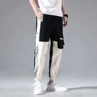 Calça Cargo Masculina com Vários Bolsos, Estilo Urbano, Ajuste Solto e Cordão