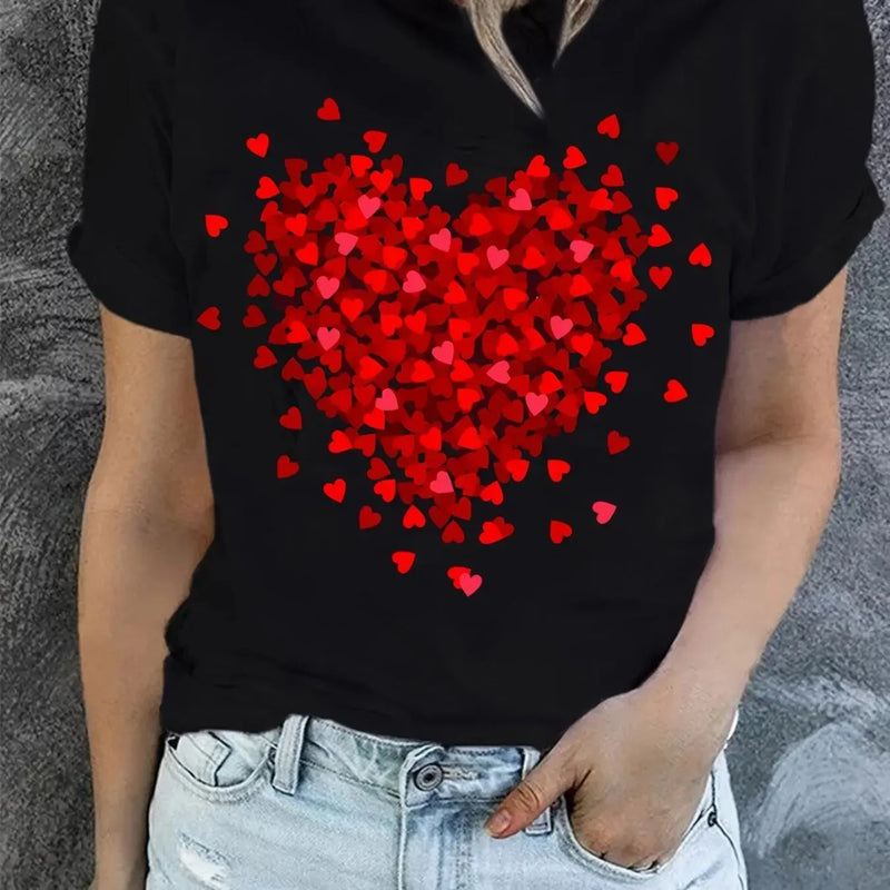 Camiseta feminina com estampa de coração ❤️ O Presente Perfeito Para Quem Você Ama - Uma Mensagem Para a Alma.