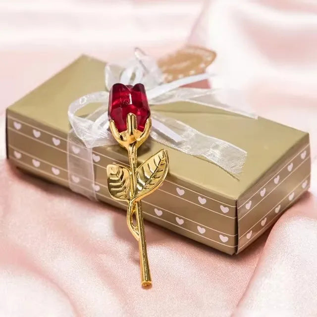 💫 Decoração de Mesa com Rosas de Cristal Douradas – Onde o Amor Encontra o Eterno