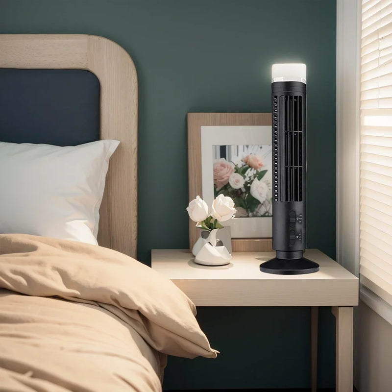🌬️ O Respiro que Sua Alma Pediu – Ventilador de Torre LED Sem Lâminas. Silencioso. Seguro. Sofisticado. Pensado para o seu bem-estar.