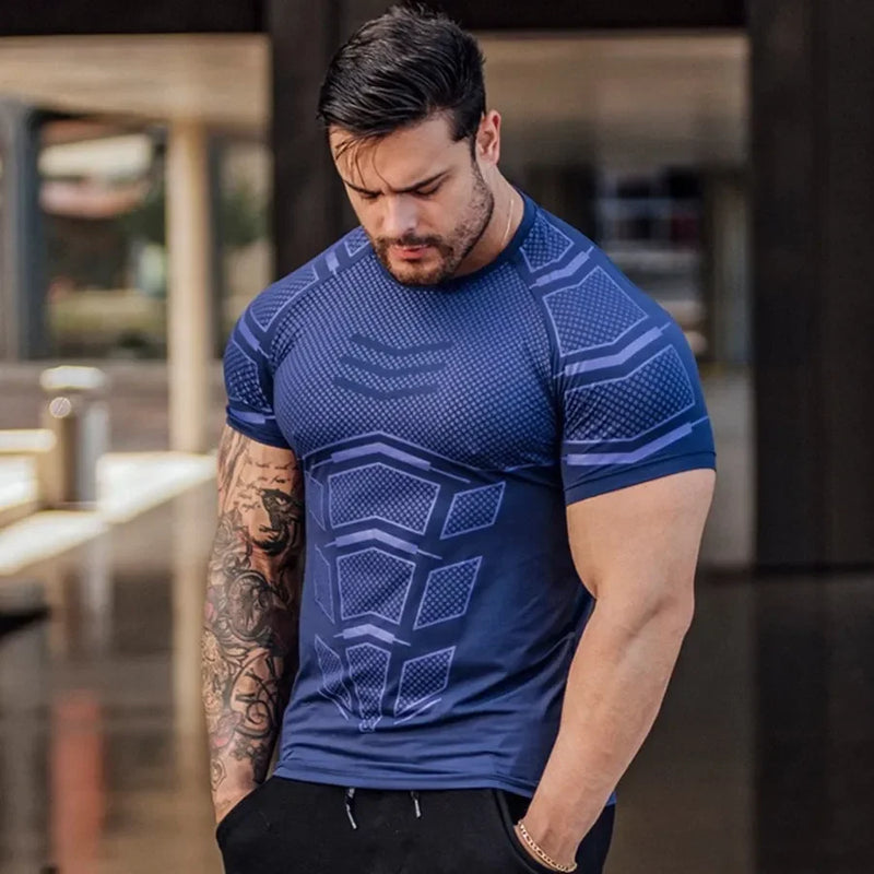 🚀 Camiseta Esportiva Masculina 2025 – Muito Além do Treino: Um Chamado à Sua Melhor Versão
